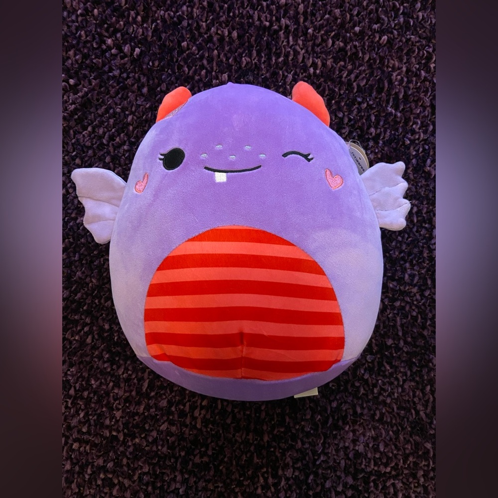 12" Atwater the Purple Monster Valentine's Day Squishmallow NWT